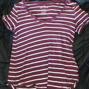 Stripped short sleeve shirt